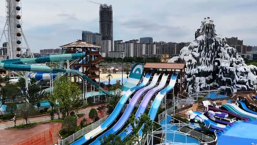 赣中首座综合性现代主题乐园！江西吉安欢乐世界水上游乐设备进入试滑验收阶段